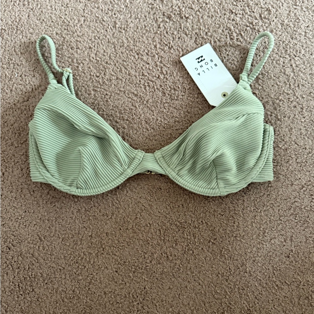 Billabong Light Green Ribbed Bralette